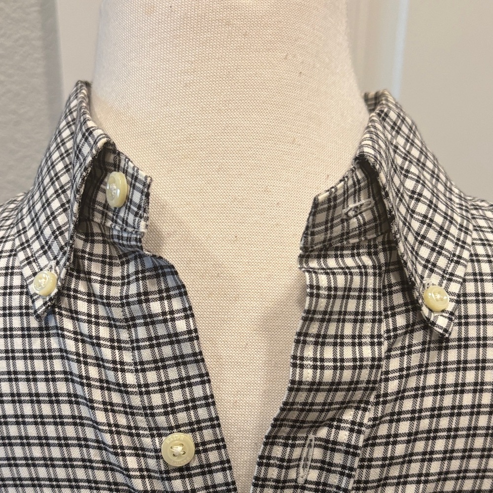 EUC Ralph Lauren Black and White Laundry Twill Plaid Shirt - Picture 3 of 8